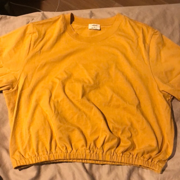 Aritzia (Wilfred) Golden Yellow Crop Top - Picture 1 of 1